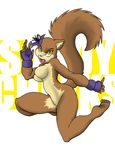  absurd_res angry breasts colored female flower flower_in_hair hi_res kitda9 mammal nude plain_background rodent sandy_cheeks side_boob solo spongebob_squarepants squirrel white_background yellow_eyes 