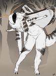  2016 2_toes 3_fingers 4_arms abc_insects abdomen ambiguous_gender anatomically_correct antennae anthro arthropod belly biped black_eyes black_fur black_stripes chest_tuft claws compound_eyes digital_media_(artwork) digital_painting_(artwork) digitigrade featureless_crotch forest full-length_portrait fur grey_background hand_on_leg hand_on_thigh insect insect_wings large_tolype_moth leaning leaning_forward mane moth multi_arm multi_limb multicolored_fur nude portrait shoulder_tuft simple_background skelebee solo standing stripes toes tree tuft white_countershading white_fur white_mane wings 