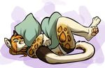  anthro clothing cute feline hug mammal nowandlater ocelot pillow shorts solo 