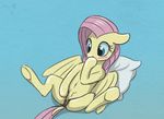  2017 anus blush clitoris el-yeguero equine feathered_wings feathers female feral fluttershy_(mlp) friendship_is_magic green_background hair legs_up lying mammal my_little_pony on_back pegasus pillow pink_hair presenting presenting_pussy pussy simple_background solo spread_legs spreading wings yellow_feathers 