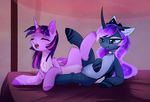  &lt;3 &lt;3_eyes bed blue_eyes blue_fur clitoris cosmic_hair duo equine feathered_wings feathers female female/female feral feral_on_feral friendship_is_magic fur hair hi_res hooves horn magnaluna mammal multicolored_hair my_little_pony open_mouth princess_luna_(mlp) purple_feathers purple_fur purple_hair pussy pussy_juice sex smile tribadism twilight_sparkle_(mlp) two_tone_hair winged_unicorn wings 