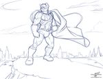  belt boots canine cape city cityscape clothing dog footwear gloves heroic_pose malamute mammal mask muscular outside sketch solo standing superhero tight_clothing timewarp_(character) wolfblade 