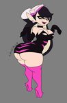  big_breasts big_butt breasts butt callie_(splatoon) cleavage clothed clothing female huge_butt inkling nintendo scarecorrode smile solo splatoon thecon video_games 
