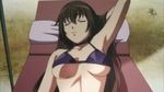  1girl animated animated_gif beach bikini brown_hair hyakka_ryouran_samurai_girls long_hair nipples tokugawa_sen topless 
