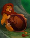  anatomically_correct disney fan_character feline feral kopa leaning leaning_back licking licking_lips lion male mammal mane nummynumz simba the_lion_king tongue tongue_out vore 