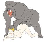  ape ass_up bestiality big_dom_small_sub breasts duo erection fangs female feral forced gorilla human human_on_feral humanoid_penis interspecies male male/female mammal nipples nude open_mouth penis primate pulling_hair rape sex size_difference zoobastik 