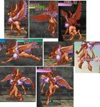  ass breasts griffin large_breasts long_ears monster_girl pixel_art princess_crown thighs vanillaware wings 