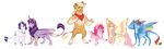  applejack_(mlp) avian blonde_hair bovine cervine deer earthsong9405 equine feathered_wings feathers fluttershy_(mlp) friendship_is_magic fur green_eyes gryphon hair hooves horn mammal membranous_wings minotaur my_little_pony orange_fur paws pink_fur pink_hair pinkie_pie_(mlp) purple_eyes purple_hair rainbow_dash_(mlp) rarity_(mlp) simple_background twilight_sparkle_(mlp) unicorn white_background wings yellow_fur 