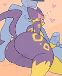  anthro big_butt blush breasts butt erection feline fellatio female fur kilinah liepard looking_at_viewer looking_back male male/female mammal nintendo nude open_mouth oral penis pok&eacute;mon purple_fur sex simple_background smile thick_thighs tongue tongue_out video_games 