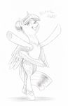  2017 ballerina ballet dialogue english_text equine female friendship_is_magic horn mammal monochrome my_little_pony saturdaymorningproj sketch solo text twilight_sparkle_(mlp) winged_unicorn wings 