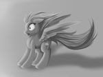  equine feathered_wings feathers female feral friendship_is_magic greyscale hair hooves mammal monochrome my_little_pony narrow_eyes open_mouth pegasus rainbow_dash_(mlp) simple_background solo tongue wings xduskstarx 