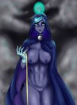  2016 anthro anthrofied areola blue_eyes breasts chango-tan cloak clothing equine female friendship_is_magic gloves horn magic mammal my_little_pony nipples princess_luna_(mlp) pussy sand solo sparkles unicorn 