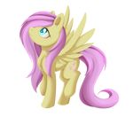  alpha_channel blue_eyes cutie_mark equine feathers female feral fluttershy_(mlp) friendship_is_magic fur hair hooves mammal my_little_pony pegasus pink_hair simple_background solo standing transparent_background wings xduskstarx yellow_feathers yellow_fur 