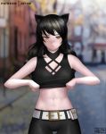  animal_humanoid animated blake_belladonna breasts cat_humanoid felid felid_humanoid feline feline_humanoid female flashing hair humanoid jay156 looking_at_viewer mammal rwby solo 