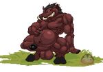  2017 5_fingers abs animated anthro balls boar crouching digital_media_(artwork) erection exhaling grin hooves humanoid_penis hungothenomster loop male mammal manly muscular no_sound oral_vore orange_sclera penis pixel_(artwork) porcine red_penis red_skin sharp_teeth smile snort_the_boar stomach tagme teeth tongue tongue_out tusks vore white_eyes 