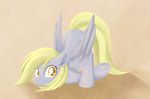  amber_eyes blonde_hair derpy_hooves_(mlp) equine feathered_wings feathers friendship_is_magic grey_feathers hair hooves mammal my_little_pony pegasus simple_background smile wings xduskstarx 
