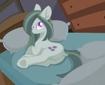  bed detailed_background equine female feral friendship_is_magic fur grey_fur grey_hair hair lying mammal marble_pie_(mlp) my_little_pony on_bed smile solo underhoof xduskstarx 
