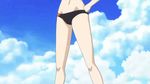  10s 1girl animated bikini breasts brown_hair cleavage nagato_yuki-chan_no_shoushitsu pointing sky suzumiya_haruhi suzumiya_haruhi_no_yuuutsu 