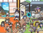  architecture banana blue_eyes blue_hair brown_hair chibi east_asian_architecture eating food frankenstein's_castle fruit fukashi_(oshiro_project) goggles green_eyes hachimaki hat hat_removed headband headwear_removed heavy_breathing iga_ueno_(oshiro_project) ishiyama_obou_(oshiro_project) iwabitsu_(oshiro_project) kinoshita_haruka komoro_(oshiro_project) long_hair matsumoto_(oshiro_project) mihara_(oshiro_project) mochi monkey_tail multiple_girls nagahama_(oshiro_project) neko_atsume odawara_(oshiro_project) osaka_(oshiro_project) oshiro_project oshiro_project_re otaki_(oshiro_project) parody ponytail purple_hair saika_(oshiro_project) senko_(oshiro_project) sitting tail takiyama_(oshiro_project) torii toyama_(oshiro_project) tsuruga_(oshiro_project) twintails twitter_username wagashi yamashina_honganji_(oshiro_project) yosaka_(oshiro_project) 