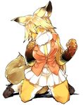  animalization artist_request blonde_hair character_request fennec_fox_(kemono_friends) fox furry kemono_friends yellow_eyes 