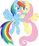  cutie_mark duo equine feathered_wings feathers female feral fluttershy_(mlp) friendship_is_magic hair hi_res mammal multicolored_hair my_little_pony pegasus pink_hair rainbow_dash_(mlp) rainbow_hair storfulsten_(artist) wings 