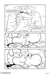  &lt;3 anthro anthrofied bed black_and_white blush bowser clothing collar comic dialogue duo english_text hi_res kissing koopa line_art male male/male mario_bros monochrome muskie nintendo nude scalie smile speech_bubble spiked_collar spikes text tolok video_games yoshi 