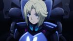  1girl animated animated_gif blonde_hair blue_eyes bodysuit bouncing_breasts breasts fortified_suit large_breasts muvluv muvluv_alternative muvluv_total_eclipse short_hair stella_bremer 