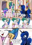  blue_eyes blue_hair comic cutie_mark detailed_background english_text equine female feral friendship_is_magic hair horn mammal my_little_pony mysticalpha pink_eyes princess_celestia_(mlp) princess_luna_(mlp) smile text winged_unicorn wings 