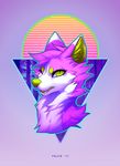  canine falvie fluffy fur mammal multicolored_fur purple_fur simple_background tagme two_tone_fur white_fur wolf yellow_eyes 