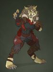 amputee angry anthro canine claws clothed clothing digital_media_(artwork) fangs female fur hair looking_at_viewer mammal simple_background snarling solo standing teeth video_games warcraft were werewolf wolf worgen xuza 
