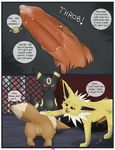  animal_genitalia animal_penis animal_pussy canine_penis canine_pussy comic eevee eeveelution erection jolteon nintendo penis pok&eacute;mon pussy umbreon video_games xxgato 