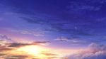  blue_sky cloud cloudy_sky crescent_moon highres moon no_humans original purple_sky scenery shi_yu sky star_(sky) starry_sky sun sunlight 