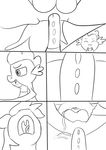  anal anal_penetration animal_genitalia animal_penis balls barn big_macintosh_(mlp) black_and_white comic duo equine_penis erection feral feral_on_feral friendship_is_magic jbond male male/male male_penetrating monochrome my_little_pony penetration penis sketch spike_(mlp) 