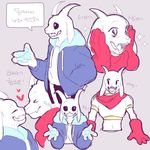  black_sclera caprine goat korean_text male mammal papyrus_(undertale) pawpads sans_(undertale) text translation_request twoentyone undertale video_games 