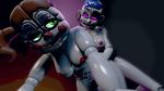  3d_(artwork) a_google_user_1902_l all_fours animatronic baby_(fnafsl) ballora_(fnafsl) black_background breasts clothed clothing digital_media_(artwork) dildo doggystyle doggystyle_position female female/female five_nights_at_freddy&#039;s floor from_behind_position green_eyes hair hi_res humanoid lying machine nipples not_furry on_back orange_nipples penetration pink_nipples red_nose robot sex sex_toy simple_background sister_location strapon topless vaginal vaginal_penetration video_games white_body xxx 