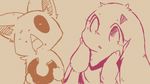  2017 animated anthro brown_background brown_theme cat confusion drooling duo feline food holding_food holding_object lagomorph loop mammal nemesia/haineko rabbit saliva simple_background sleeping 