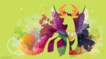  absurd_res changeling green_theme hi_res horn male my_little_pony sambaneko silhouette thorax_(mlp) wings 