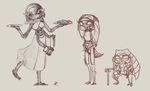  anthro breasts cane cup eyelashes facial_hair female food isopod larger_female male multi_arm multi_limb multiple_images mustache ntm. old plate signature size_difference smaller_male veil 