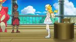  1boy 1girl alolan_vulpix happy kaki_(pokemon) lillie_(pokemon) pikachu pokemon pokemon_sm pokemon_sm_(anime) satoshi_(pokemon) 