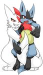  alpha_channel ambiguous_gender anthro binding blue_fur canine claws duo fur grabbing lucario mammal multicolored_fur nintendo pok&eacute;mon red_eyes restluck simple_background transparent_background video_games zangoose 