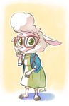  2017 anthro caprine clothed clothing dawn_bellwether disney eyewear female fuel_(artist) glasses green_eyes jewelry mammal necklace sheep solo standing wool zootopia 