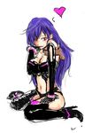  1girl breasts heart highres iris_heart kami_jigen_game_neptune_v long_hair neptune_(series) purple_eyes purple_hair pururut solo symbol-shaped_pupils 