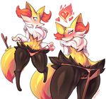  &lt;3 2017 4_fingers alternate_version_available blush braixen canine chest_tuft clothing digital_media_(artwork) dipstick_tail eyelashes female fluffy fox fur half-closed_eyes inner_ear_fluff lizardbat_(artist) mammal multicolored_fur multicolored_tail navel nintendo open_mouth orange_fur panties panties_aside paws pok&eacute;mon presenting pussy red_eyes semi-anthro simple_background smile solo standing thick_thighs tuft underwear video_games white_background white_fur wide_hips yellow_fur 
