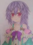  1girl blush braid choker kami_jigen_game_neptune_v neptune_(series) photo purple_hair pururut red_eyes smile 