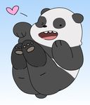  &lt;3 2017 bear facing_viewer mammal one_eye_closed panda panda_(wbb) simple_background solo tsunamagero wink 