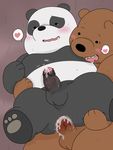  &lt;3 2017 bear blush cum cum_inside cum_on_chest digital_drawing_(artwork) digital_media_(artwork) drooling duo from_behind_(disambiguation) grizzly_(wbb) grizzly_bear inside mammal overweight panda panda_(wbb) saliva standing sweat tsunamagero 