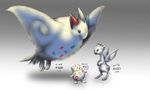  ambiguous_gender avian bird feathers feral group looking_at_viewer nintendo open_mouth pok&eacute;mon togekiss togepi togetic tongue video_games wings yaj_leaf_(artist) 