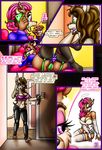  2017 absurd_res anthro big_breasts breasts camel_toe cat cervine cleavage clothed clothing comic deer dialogue duo english_text feline female happyanthro hi_res lingerie mammal panties text underwear 