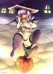  angel_(mlp) anthro bat_pony big_breasts breasts camel_toe clothing da3rd duo female feral fluttershy_(mlp) friendship_is_magic hat lagomorph legwear looking_at_viewer mammal my_little_pony nipples panties pussy rabbit slightly_chubby smile stockings thick_thighs tongue tongue_out underwear wide_hips wings witch_hat 