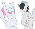  bittersweet_candy_bowl cat dawnvula feline lucy_(bcb) mammal pregnant ribbons sandy_(bcb) webcomic 